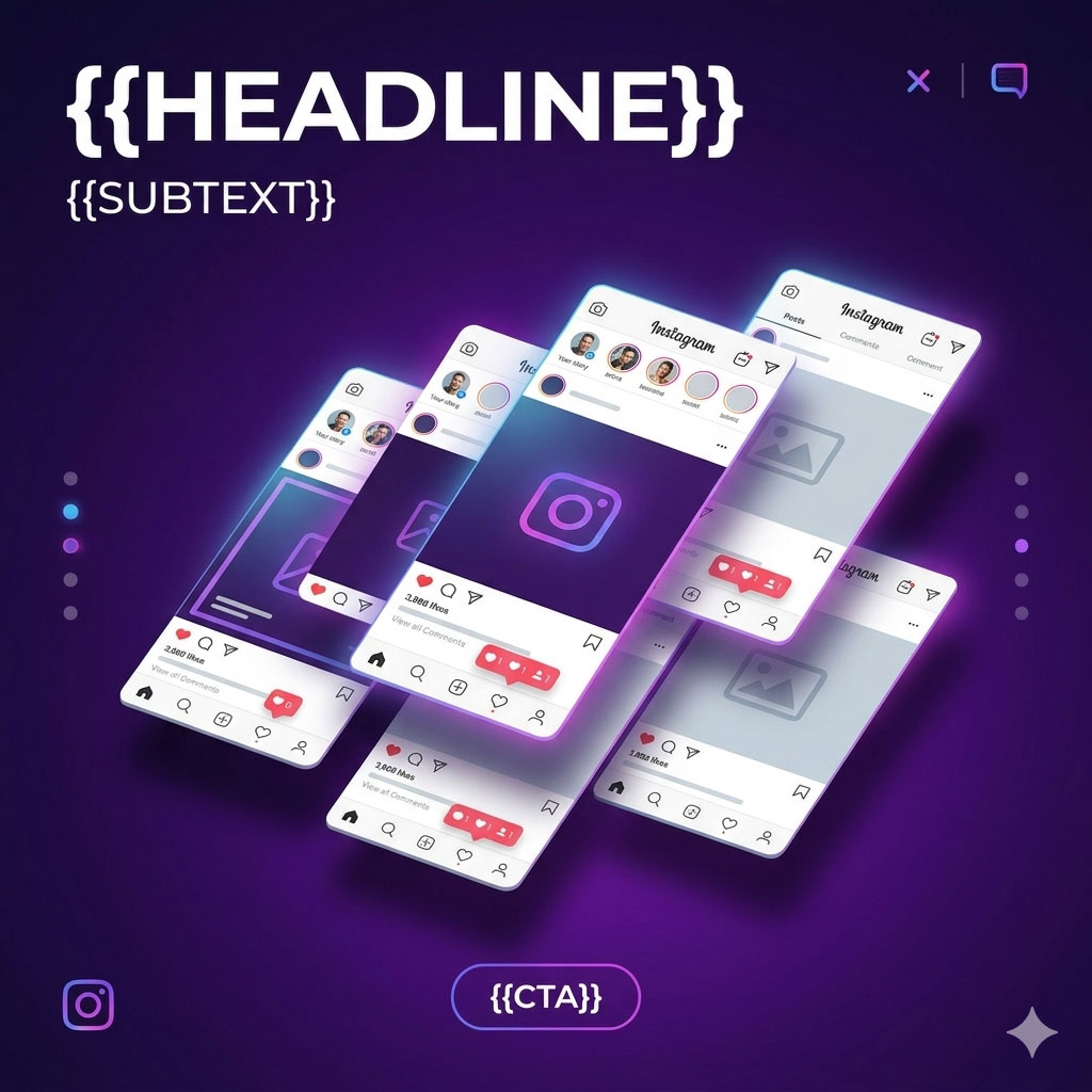 Futuristic Social Media Marketing Flyer (Dark Purple Neon – Premium Agency Style)