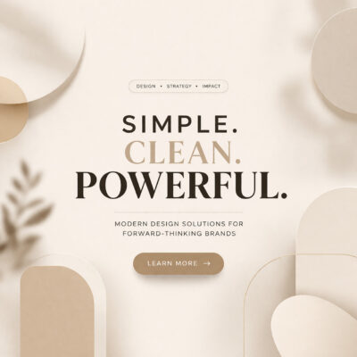 Minimalist Editorial Flyer (Soft Beige – Elegant Corporate Style)