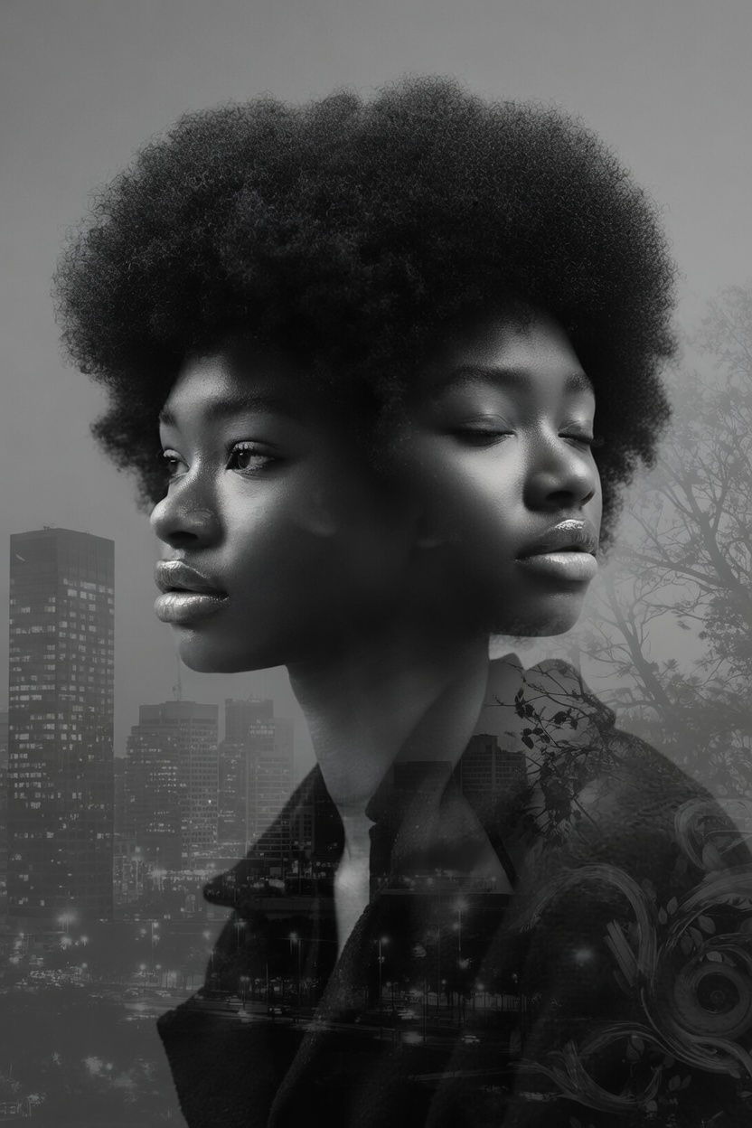 Dual Identity Double Exposure Portrait