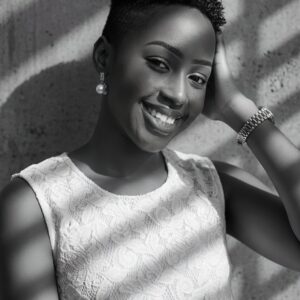 Editorial Monochrome Shadow Portrait