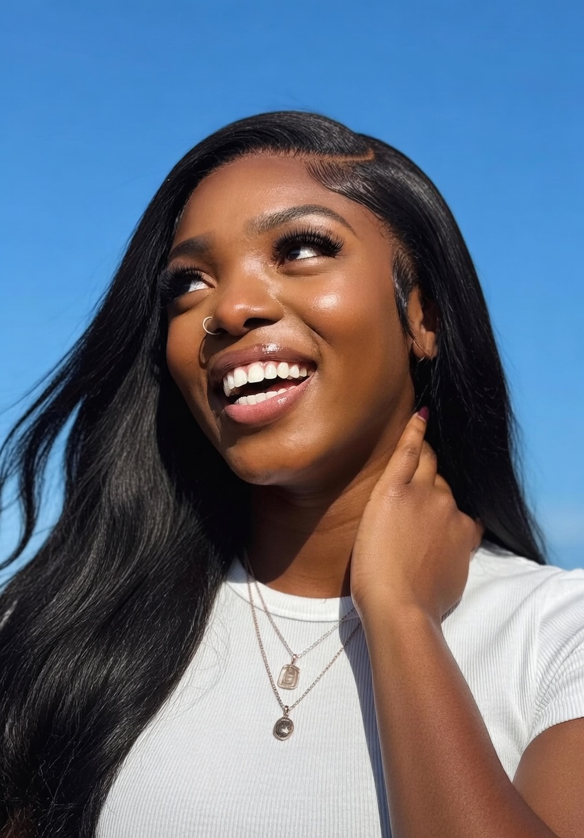 Clean Girl Sky Selfie